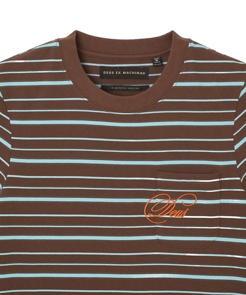 DEUS EX MACHINA(デウスエクスマキナ)の「(DEUS EX MACHINA)PIERRE STRIPE TEE(Tシャツ/カットソー・レディース・ホワイト/ブラウン・S)」の8枚目の写真