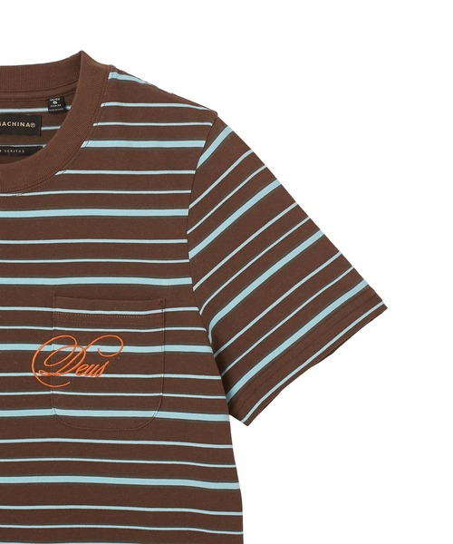 DEUS EX MACHINA(デウスエクスマキナ)の「(DEUS EX MACHINA)PIERRE STRIPE TEE(Tシャツ/カットソー・レディース・ホワイト/ブラウン・S)」の9枚目の写真