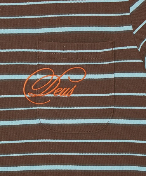 DEUS EX MACHINA(デウスエクスマキナ)の「(DEUS EX MACHINA)PIERRE STRIPE TEE(Tシャツ/カットソー・レディース・ホワイト/ブラウン・S)」の10枚目の写真