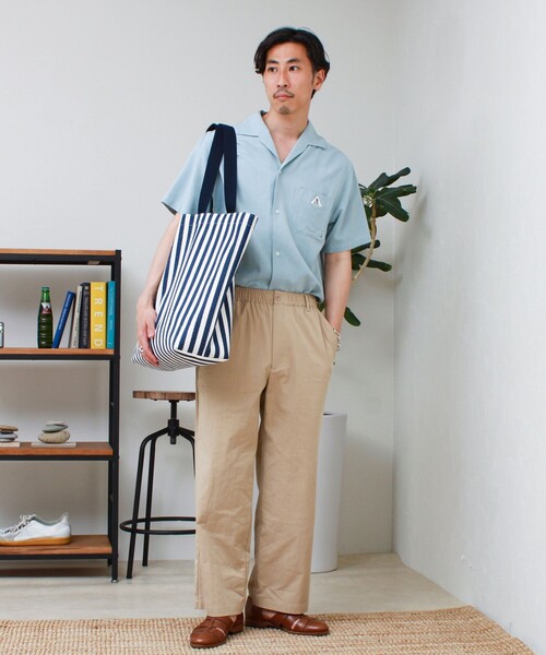 GEVACO（ゲバコ）の「【GEVACO/ゲバコ】キャンバスバッグ（トートバッグ・メンズ・ベージュ系その他/ブルー系その他・FREE）」の6枚目の写真