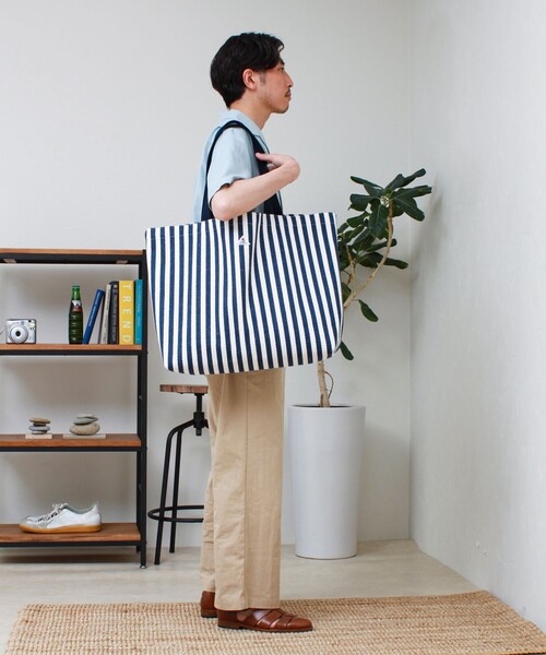 GEVACO（ゲバコ）の「【GEVACO/ゲバコ】キャンバスバッグ（トートバッグ・メンズ・ベージュ系その他/ブルー系その他・FREE）」の7枚目の写真