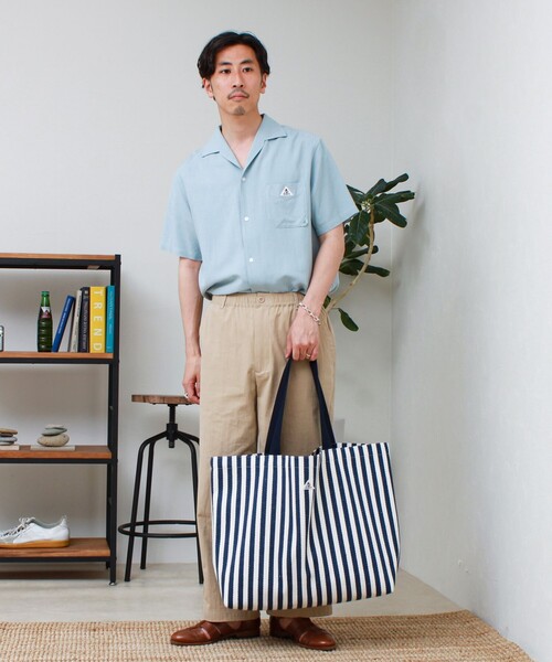 GEVACO（ゲバコ）の「【GEVACO/ゲバコ】キャンバスバッグ（トートバッグ・メンズ・ベージュ系その他/ブルー系その他・FREE）」の8枚目の写真