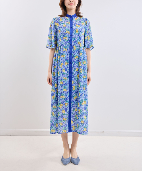 NARACAMICIE(ナラカミーチェ)の「【NARACAMICIE】レモン柄ワンピース(ワンピース・レディース・ネイビー/ブルー・M)」の5枚目の写真