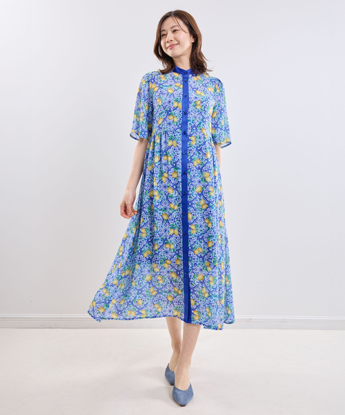 NARACAMICIE(ナラカミーチェ)の「【NARACAMICIE】レモン柄ワンピース(ワンピース・レディース・ネイビー/ブルー・M)」の13枚目の写真