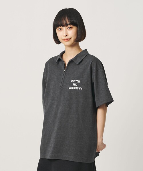 BEAUTY&YOUTH UNITED ARROWS（ビューティーアンドユースユナイテッドアローズ）の「コットンポリエステル ジップ ビッグ ポロシャツ（ポロシャツ・レディース・レッド/ベージュ/ダークグレー・FREE）」の8枚目の写真