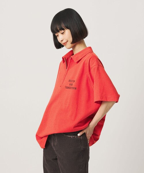BEAUTY&YOUTH UNITED ARROWS（ビューティーアンドユースユナイテッドアローズ）の「コットンポリエステル ジップ ビッグ ポロシャツ（ポロシャツ・レディース・レッド/ベージュ/ダークグレー・FREE）」の9枚目の写真