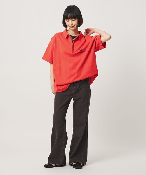 BEAUTY&YOUTH UNITED ARROWS（ビューティーアンドユースユナイテッドアローズ）の「コットンポリエステル ジップ ビッグ ポロシャツ（ポロシャツ・レディース・レッド/ベージュ/ダークグレー・FREE）」の10枚目の写真