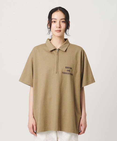 BEAUTY&YOUTH UNITED ARROWS（ビューティーアンドユースユナイテッドアローズ）の「コットンポリエステル ジップ ビッグ ポロシャツ（ポロシャツ・レディース・レッド/ベージュ/ダークグレー・FREE）」の11枚目の写真
