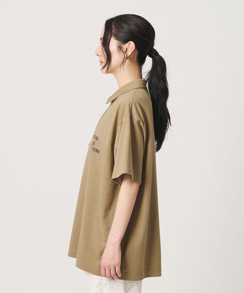 BEAUTY&YOUTH UNITED ARROWS（ビューティーアンドユースユナイテッドアローズ）の「コットンポリエステル ジップ ビッグ ポロシャツ（ポロシャツ・レディース・レッド/ベージュ/ダークグレー・FREE）」の12枚目の写真