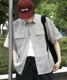 NAKER（ネイカー）の「レトロチェックレギュラーカラー半袖シャツ（シャツ/ブラウス）」