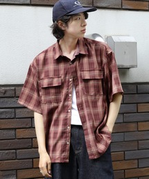 NAKER（ネイカー）の「レトロチェックレギュラーカラー半袖シャツ（シャツ/ブラウス）」