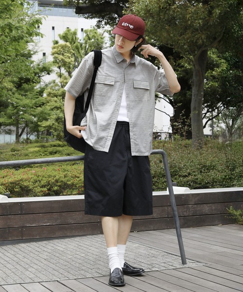 NAKER(ネイカー)の「レトロチェックレギュラーカラー半袖シャツ(シャツ/ブラウス・メンズ・ネイビー/グレー/レッド・M/L/S/XL)」の6枚目の写真