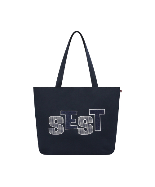 S'EST(エスイーエスティー)の「Patch Shopper Bag Navy(エコバッグ/サブバッグ・メンズ・ネイビー・FREE)」の1枚目の写真