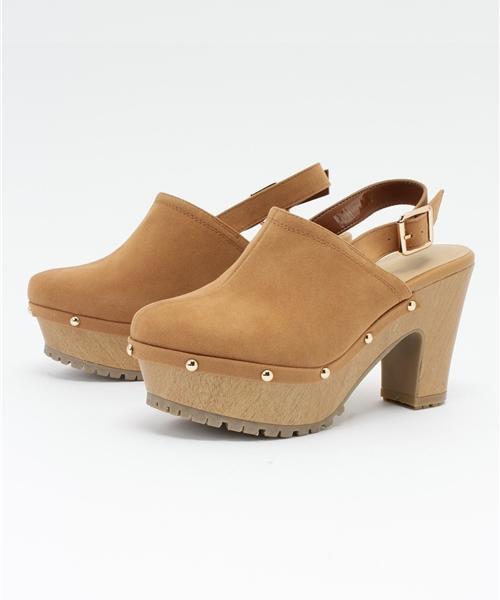 one after another NICE CLAUP（ワンアフターアナザーナイスクラップ）の「【ナイスクラップ】バックストラップサボサンダル（サンダル・レディース・ブラック/ライトベージュ/キャメル・SMALL/LARGE/MEDIUM）」の3枚目の写真