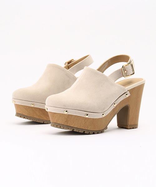 one after another NICE CLAUP（ワンアフターアナザーナイスクラップ）の「【ナイスクラップ】バックストラップサボサンダル（サンダル・レディース・ブラック/ライトベージュ/キャメル・SMALL/LARGE/MEDIUM）」の2枚目の写真