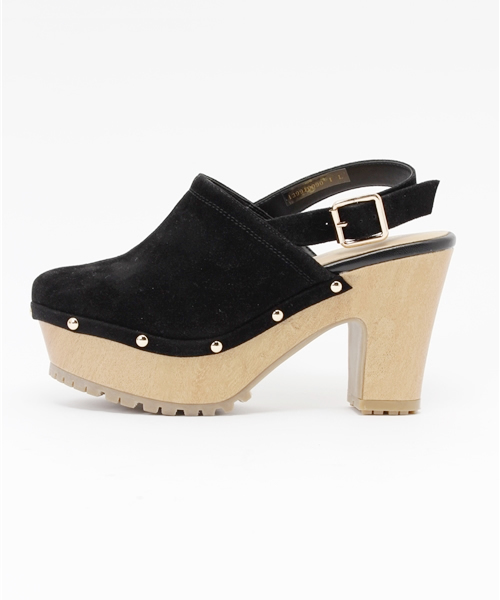 one after another NICE CLAUP（ワンアフターアナザーナイスクラップ）の「【ナイスクラップ】バックストラップサボサンダル（サンダル・レディース・ブラック/ライトベージュ/キャメル・SMALL/LARGE/MEDIUM）」の4枚目の写真