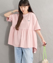 [TOWN CRAFT/タウンクラフト・THE FOX/ザフォックス] 別注 ワンポイントロゴ ギャザー切替カットソー