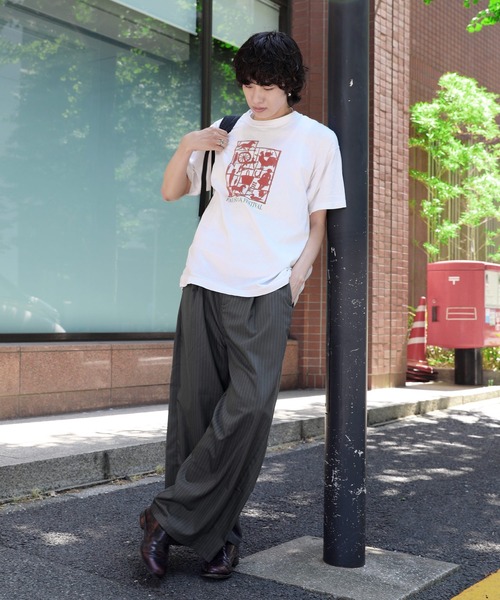 NAKER(ネイカー)の「サイドタックバギースラックス ブラック/ストライプ(スラックス・メンズ・ブラック系/グレー系/ブラック・S/M/L/XL)」の15枚目の写真