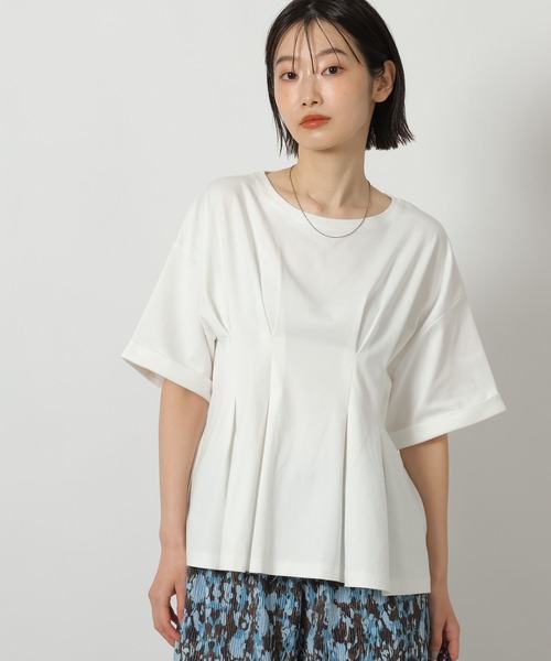 LAKOLE(ラコレ)の「ウエストタック半袖T / 669295(Tシャツ/カットソー・レディース・オレンジ/ブラック/グレー/オフホワイト・FREE)」の2枚目の写真