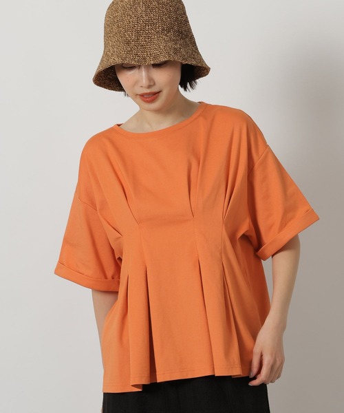 LAKOLE（ラコレ）の「ウエストタック半袖T / 669295（Tシャツ/カットソー・レディース・オレンジ/ブラック/グレー・FREE）」の16枚目の写真
