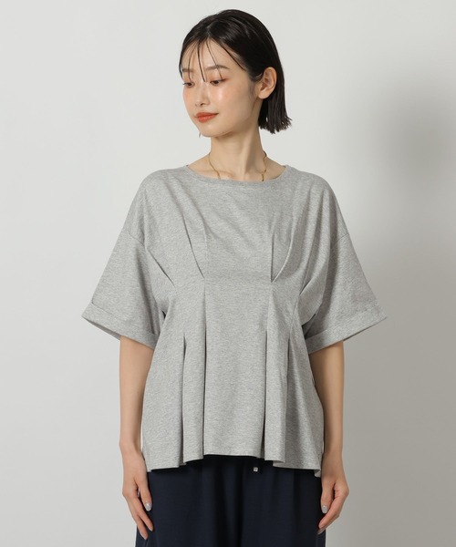 LAKOLE（ラコレ）の「ウエストタック半袖T / 669295（Tシャツ/カットソー・レディース・オレンジ/ブラック/グレー・FREE）」の15枚目の写真
