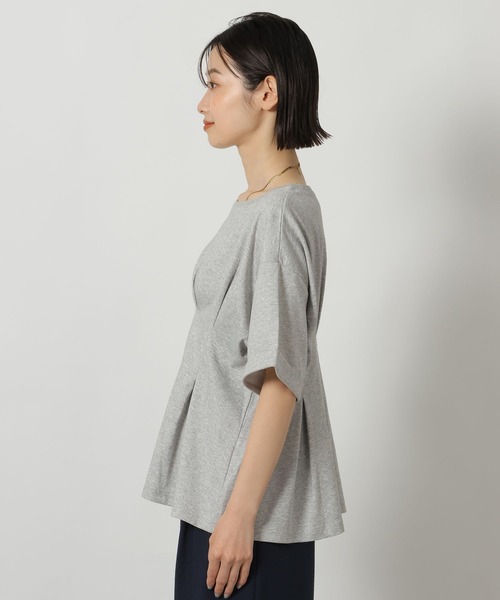 LAKOLE（ラコレ）の「ウエストタック半袖T / 669295（Tシャツ/カットソー・レディース・オレンジ/ブラック/グレー・FREE）」の14枚目の写真