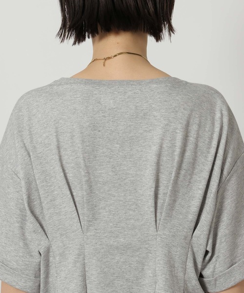 LAKOLE（ラコレ）の「ウエストタック半袖T / 669295（Tシャツ/カットソー・レディース・オレンジ/ブラック/グレー・FREE）」の9枚目の写真