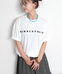 〈さらっと涼しい、シルキータッチ♪〉シルケットコットン オーバーサイズロゴTee