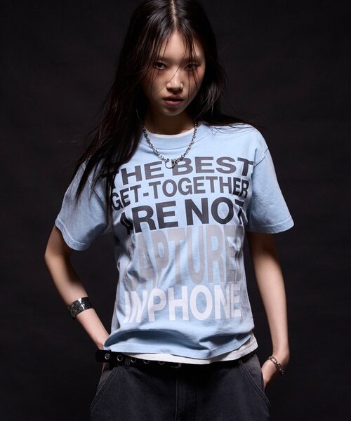 WHO'S WHO gallery（フーズフーギャラリー）の「メッセージTEE（Tシャツ/カットソー・レディース・ネイビー/サックスブルー/ホワイト/ブラック・MEDIUM/SMALL）」の4枚目の写真