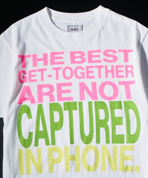 WHO'S WHO gallery（フーズフーギャラリー）の「メッセージTEE（Tシャツ/カットソー・レディース・ネイビー/サックスブルー/ホワイト/ブラック・MEDIUM/SMALL）」の11枚目の写真