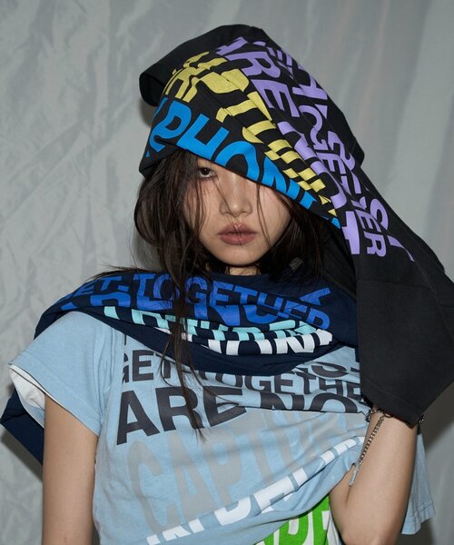 WHO'S WHO gallery（フーズフーギャラリー）の「メッセージTEE（Tシャツ/カットソー・レディース・ネイビー/サックスブルー/ホワイト/ブラック・MEDIUM/SMALL）」の17枚目の写真