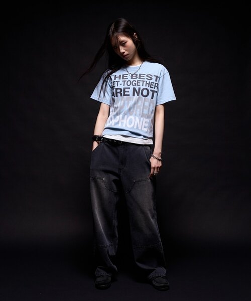 WHO'S WHO gallery（フーズフーギャラリー）の「メッセージTEE（Tシャツ/カットソー・レディース・ネイビー/サックスブルー/ホワイト/ブラック・MEDIUM/SMALL）」の14枚目の写真