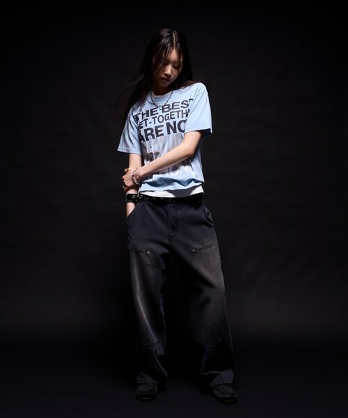 WHO'S WHO gallery（フーズフーギャラリー）の「メッセージTEE（Tシャツ/カットソー・レディース・ネイビー/サックスブルー/ホワイト/ブラック・MEDIUM/SMALL）」の13枚目の写真