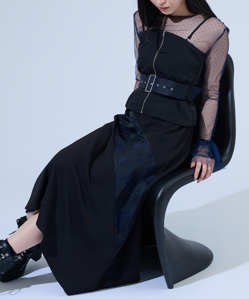 Ellno de Mavie（エルノデメヴィ）の「ソデフリルドットアソートシアートップス（Tシャツ/カットソー・レディース・ブラック系その他/ブラック/ブルー系その他・FREE）」の8枚目の写真