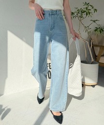 ラインストーンハイウエストデニムパンツ