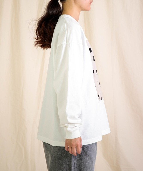 prit（プリット）の「[prit] 空紡天竺×シャツコールラフドットプリント L/SフレームTee（Tシャツ/カットソー・レディース・ライトグレー系/ブラック系その他/ホワイト系その他・FREE）」の21枚目の写真