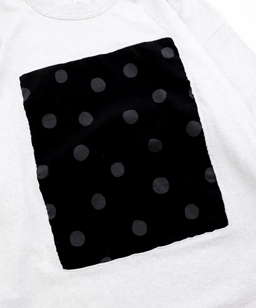 prit（プリット）の「[prit] 空紡天竺×シャツコールラフドットプリント L/SフレームTee（Tシャツ/カットソー・レディース・ライトグレー系/ブラック系その他/ホワイト系その他・FREE）」の6枚目の写真