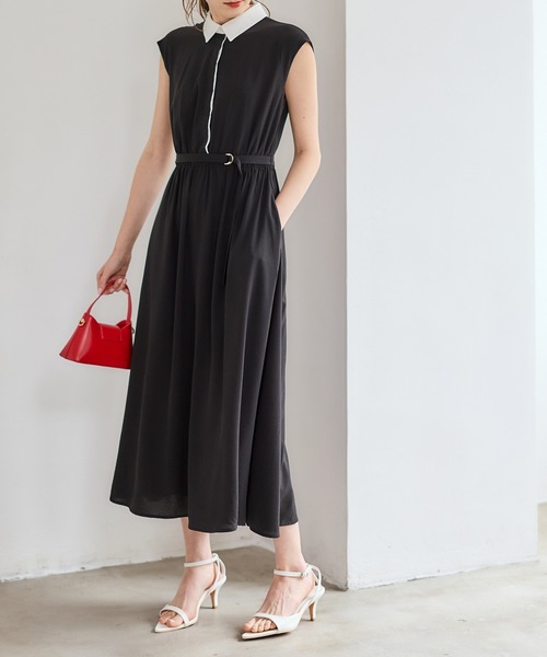 12Twelve Agenda(トゥエルブ アジェンダ)の「クールタッチ配色シャツワンピース(ワンピース・レディース・ブラウン/ブラック・M)」の16枚目の写真