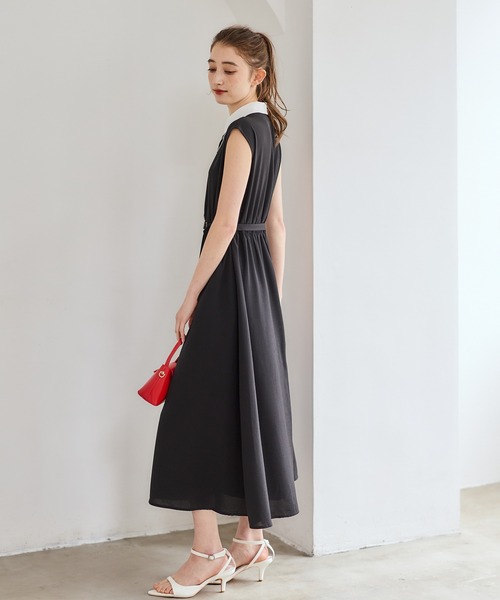 12Twelve Agenda(トゥエルブ アジェンダ)の「クールタッチ配色シャツワンピース(ワンピース・レディース・ブラウン/ブラック・M)」の11枚目の写真