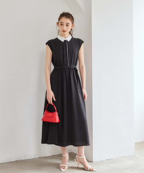 12Twelve Agenda(トゥエルブ アジェンダ)の「クールタッチ配色シャツワンピース(ワンピース・レディース・ブラウン/ブラック・M)」の21枚目の写真