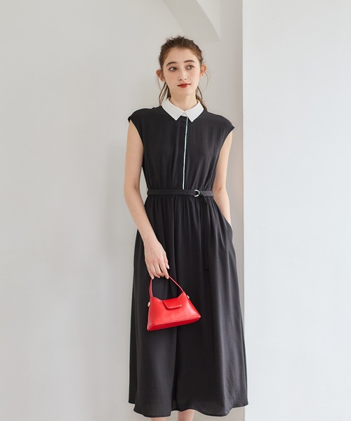 12Twelve Agenda(トゥエルブ アジェンダ)の「クールタッチ配色シャツワンピース(ワンピース・レディース・ブラウン/ブラック・M)」の14枚目の写真