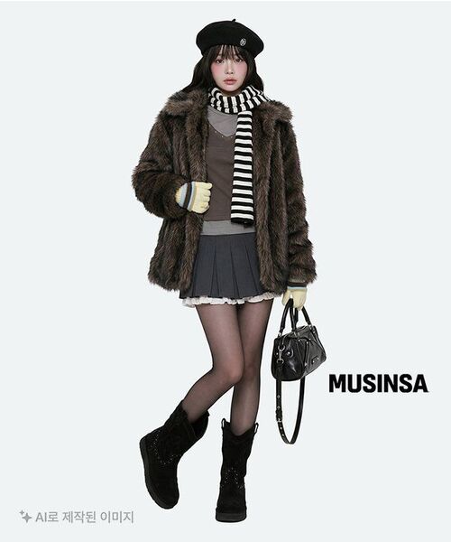 SUNBURNPROJECT(サンバーンプロジェクト)の「Faux Leather Mini M.O.S Bag, BLACK(メッセンジャーバッグ・レディース・その他・FREE)」の8枚目の写真