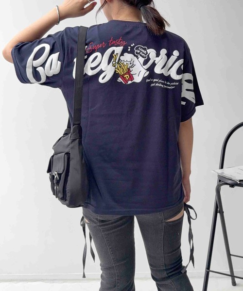 AS KNOW AS plus（アズノゥアズプラス）の「〇ビッグサイズ おばけアソート半袖Tシャツ(サーフィン・ポテト）【UNISEX ITEM】（Tシャツ/カットソー・レディース・ネイビー/オートミール/オフホワイト/ブラック・FREE）」の12枚目の写真