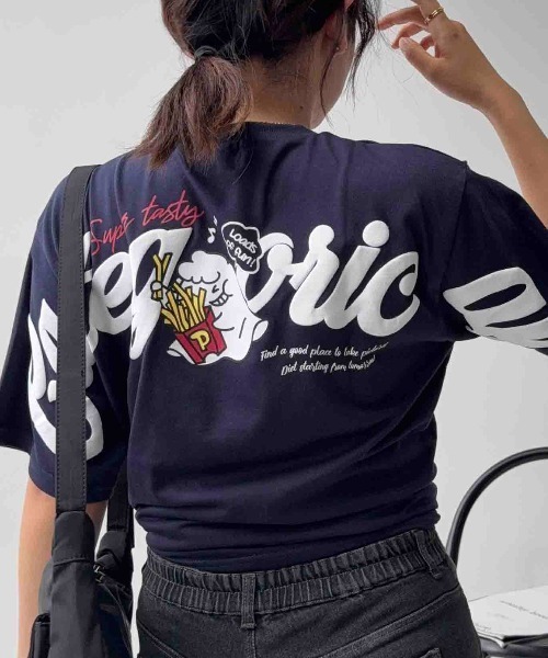 AS KNOW AS plus（アズノゥアズプラス）の「〇ビッグサイズ おばけアソート半袖Tシャツ(サーフィン・ポテト）【UNISEX ITEM】（Tシャツ/カットソー・レディース・ネイビー/オートミール/オフホワイト/ブラック・FREE）」の10枚目の写真
