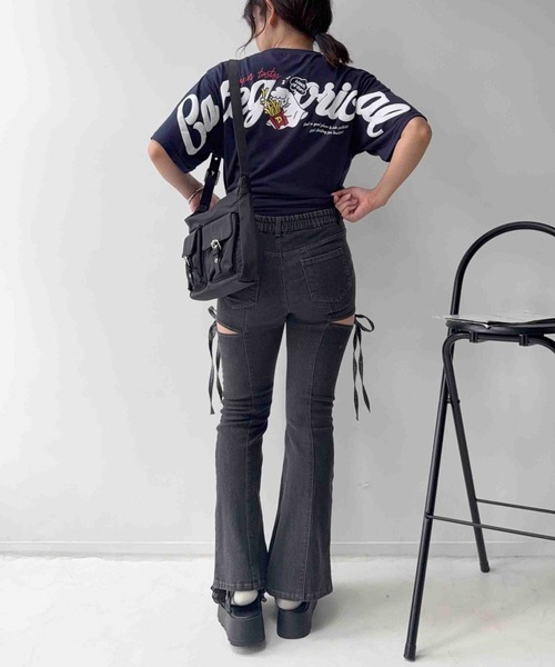 AS KNOW AS plus（アズノゥアズプラス）の「〇ビッグサイズ おばけアソート半袖Tシャツ(サーフィン・ポテト）【UNISEX ITEM】（Tシャツ/カットソー・レディース・ネイビー/オートミール/オフホワイト/ブラック・FREE）」の14枚目の写真