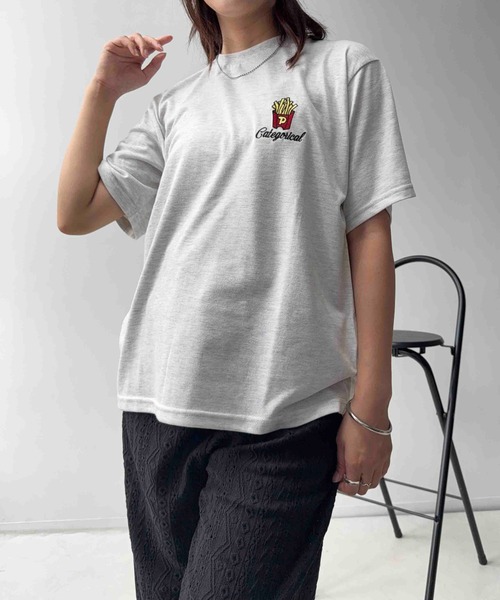 AS KNOW AS plus（アズノゥアズプラス）の「〇ビッグサイズ おばけアソート半袖Tシャツ(サーフィン・ポテト）【UNISEX ITEM】（Tシャツ/カットソー・レディース・ネイビー/オートミール/オフホワイト/ブラック・FREE）」の15枚目の写真