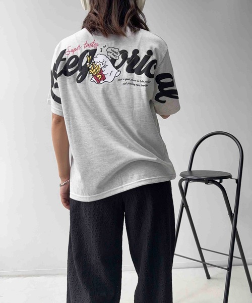 AS KNOW AS plus（アズノゥアズプラス）の「〇ビッグサイズ おばけアソート半袖Tシャツ(サーフィン・ポテト）【UNISEX ITEM】（Tシャツ/カットソー・レディース・ネイビー/オートミール/オフホワイト/ブラック・FREE）」の17枚目の写真