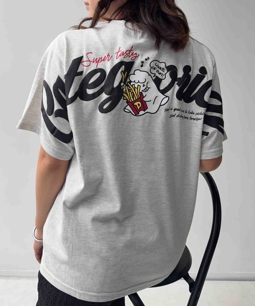 AS KNOW AS plus（アズノゥアズプラス）の「〇ビッグサイズ おばけアソート半袖Tシャツ(サーフィン・ポテト）【UNISEX ITEM】（Tシャツ/カットソー・レディース・ネイビー/オートミール/オフホワイト/ブラック・FREE）」の18枚目の写真