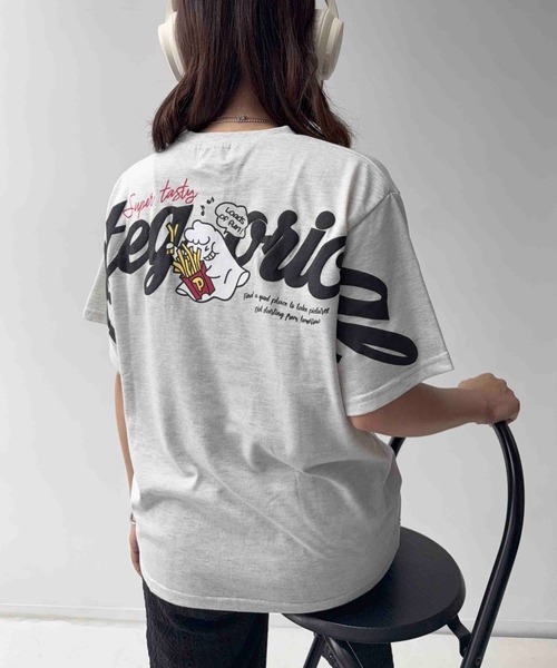 AS KNOW AS plus（アズノゥアズプラス）の「〇ビッグサイズ おばけアソート半袖Tシャツ(サーフィン・ポテト）【UNISEX ITEM】（Tシャツ/カットソー・レディース・ネイビー/オートミール/オフホワイト/ブラック・FREE）」の20枚目の写真