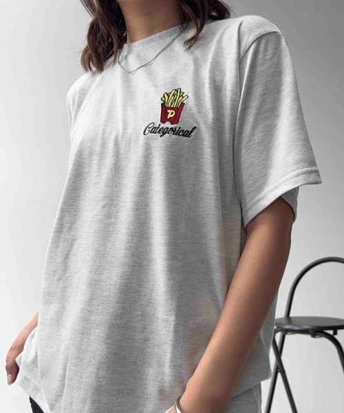 AS KNOW AS plus（アズノゥアズプラス）の「〇ビッグサイズ おばけアソート半袖Tシャツ(サーフィン・ポテト）【UNISEX ITEM】（Tシャツ/カットソー・レディース・ネイビー/オートミール/オフホワイト/ブラック・FREE）」の16枚目の写真